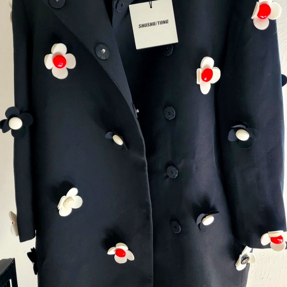 shushu/tong Jackets & Blazers - Shushu Tong Floral Wool Coat